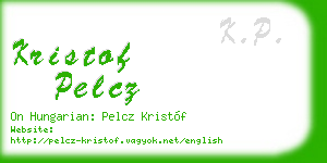 kristof pelcz business card